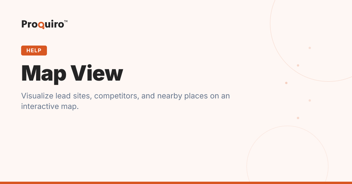 Map View — Help Center — Proquiro