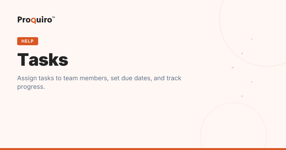 Creating tasks for lead sites — Proquiro Help
