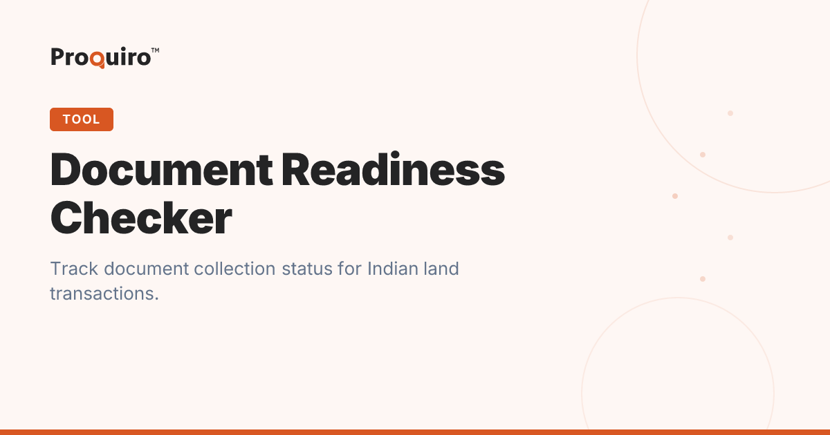 Land Document Checklist India - Documents Before Buying Land